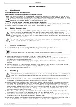 Preview for 3 page of Perel TL62000 User Manual