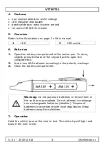 Предварительный просмотр 4 страницы Perel VTTEST21 User Manual