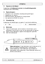 Предварительный просмотр 7 страницы Perel VTTEST21 User Manual