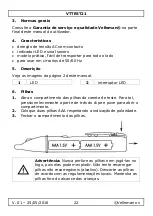 Предварительный просмотр 22 страницы Perel VTTEST21 User Manual