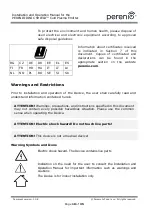 Preview for 10 page of Perenio IONIC SHIELD PEWOW01COV Installation And Operation Manual