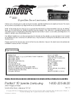 Perfect 10 Satellite Distributing Birdog Manual preview