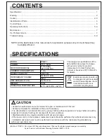 Preview for 3 page of Perfect Aire 3PAD11 User Manual