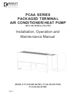 Perfect Comfort PCAA Series Installation, Operation And Maintenance Manual preview