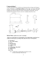 Preview for 2 page of Perfect Foods Dr. Squeeze Wheatgrass King Owner'S Manual