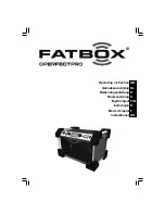 perfect pro Fatbox Operating Instruction preview