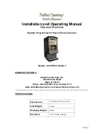 Perfect Servings UV-PSPD-5-AV-BL-T Installation And Operating Manual preview