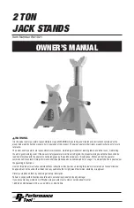 Preview for 1 page of Performance Tool W41021 Owner'S Manual