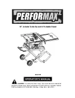 Preview for 1 page of Performax 240-3605 Operator'S Manual