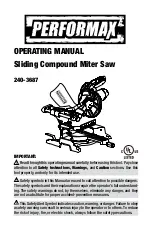 Preview for 1 page of Performax 240-3687 Operating Manual