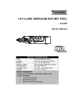 Performax 241-0505 Owner'S Manual preview