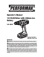 Preview for 1 page of Performax 241-0905 Operator'S Manual