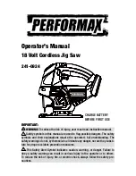 Preview for 1 page of Performax 241-0924 Operator'S Manual