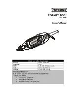 Preview for 1 page of Performax 241-0967 Owner'S Manual