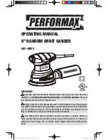 Performax 241-0972 Operating Manual preview