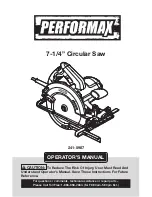 Performax 241-0987 Operator'S Manual preview