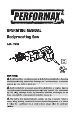 Performax 241-0988 Operating Manual preview