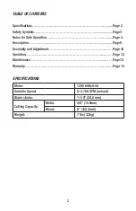 Preview for 2 page of Performax 241-0988 Operating Manual