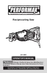 Preview for 1 page of Performax 241-0991 Operator'S Manual