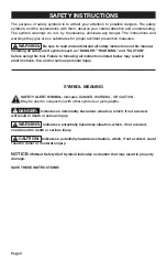 Preview for 4 page of Performax 241-0991 Operator'S Manual