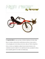 Performer High Racer Assembly Manual предпросмотр