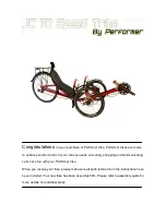 Preview for 1 page of Performer JC 70 Speed Trike Assembly Manual