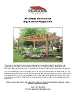 Pergola Depot Big Kahuna Pergola Kit Assembly Instructions Manual предпросмотр