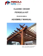 Preview for 1 page of Pergola kits USA CLASSIC CEDAR PERGOLA KIT Assembly Manual