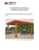 Pergola kits USA HOMESTEAD PERGOLA Assembly Instructions Manual preview