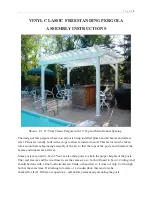 Pergola kits USA VINYL CLASSIC FREESTANDING PERGOLA Assembly Instructions Manual preview