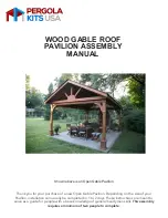Pergola kits USA WOOD GABLE ROOF PAVILION Assembly Manual preview