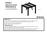 PERGOLA SPR10010 Instruction Manual предпросмотр