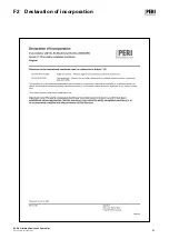 Предварительный просмотр 61 страницы Peri 135413 Assembly, Commissioning And Maintenance Spare Parts And Circuit Diagrams