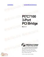 Предварительный просмотр 1 страницы Pericom PI7C7100 Manual