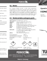 Preview for 10 page of PERKEO ECONOMY Operating Manual