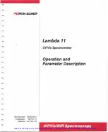 Preview for 2 page of Perkin-Elmer Lambda 11 Operation And Parameter Description