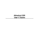 PerkinElmer aanalyst 200 User Manual preview