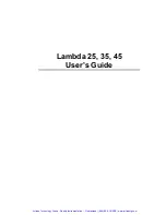 Preview for 2 page of PerkinElmer Lambda 25 User Manual