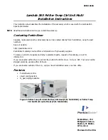 PerkinElmer Lambda 365 Peltier Temp Ctrl Unit Multi Installation Instructions Manual предпросмотр