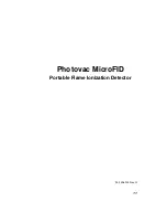 Preview for 3 page of PerkinElmer Photovac MicroFID User Manual