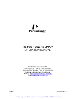 Preview for 2 page of PerkinElmer PS-1120 Operation Manual