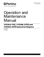 Предварительный просмотр 1 страницы Perkins 1103AA-33G Operation And Maintenance Manual