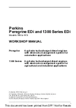 Предварительный просмотр 1 страницы Perkins 1300 EDi Series Workshop Manual