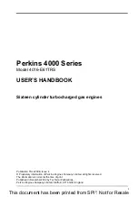 Предварительный просмотр 1 страницы Perkins 4016-E61TRS User Handbook Manual