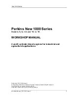 Предварительный просмотр 1 страницы Perkins New 1000 Series Workshop Manual