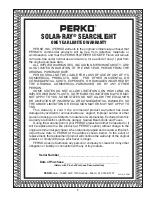 Preview for 7 page of Perko Solar-Ray 0305 Series Installation And Parts Manual