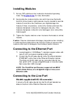 Preview for 10 page of Perle eX-1C/CM110-BNC Installation Manual