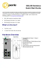 Preview for 1 page of Perle IDS-205 Quick Start Manual