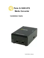 Предварительный просмотр 1 страницы Perle S-10GR-STS Installation Manual