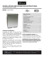 Perlick HD24 SERIES Installation And Operation Instructions Manual preview